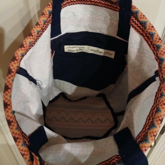 Thirty-One Retro Metro Bag Sierra Stripe boho pattern - Picture 5 of 6